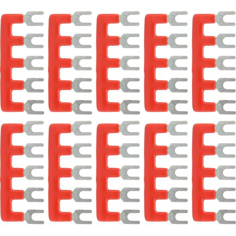 Packung mit 10 400V 25A Kupfer-PVC-Gabelklemmenblöcken für Haushaltsgeräte und Baustellen TB 2505 (1/5)