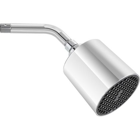 Set doccia cromo con braccio inclinato 25 cm e soffione tondo in abs (1/5)