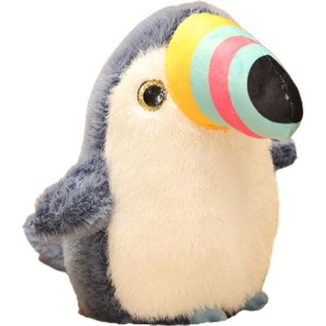 Oiseau en peluche mignon, animal doux en peluche, coussin décoratif moelleux pour canapé, lit ou chambre, jouet rembourré floral (1/5)