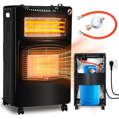 SWANEW Stufa a gas per interni, stufa a gas da 4200 Watt per interni con tubo e regolatore di pressionehttps - Gas+Elettricità migliorata (1/5)