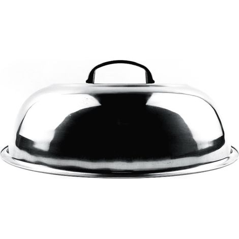 Coperchio in acciaio inox per pentola domestica, coperchio circolare multifunzionale per vaporiera da 32 cm. (1/5)
