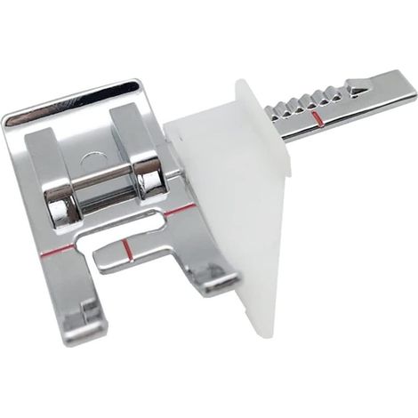 Pied-de-biche à guide réglable, compatible avec les machines à coudre domestiques à pied-de-biche bas, telles que Brother, Babylock, Singer, Janome, Juki et New Home. Argenté, modèle standard.