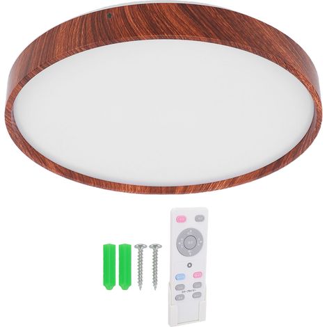Plafonnier LED avec télécommande, luminosité réglable, température de couleur, lampe pour balcon, couloir, salon, chambre à coucher, 40 W (380 mm/14,96 pouces de diamètre) (1/5)