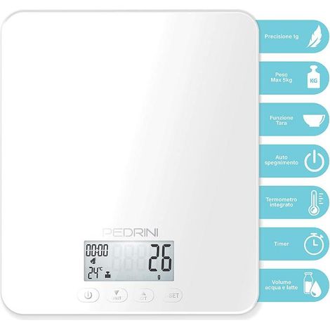 Bilancia da Cucina Digitale Lillo Max 5 kg div. 1 g Pedrini (1/2)