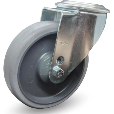 Roue pivotante, ensemble pour chariot, 125 mm, 110 kg, jppe 1255, Ecoforma (1/5)