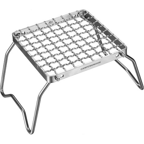 Support de grille de barbecue en fil d'acier épais, mini grille de cuisson réglable en hauteur sur deux niveaux, avec sac de rangement, 160 mm, MS-1011 (1/5)