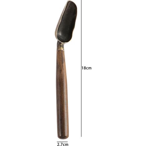 Cuillère à thé vintage en métal avec manche en bois, cuillère à café multifonctionnelle, cuillère à café, doseuse, ustensile de cuisine pour le thé (1/3)