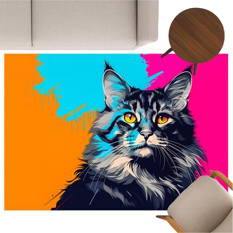 Strado MainCoon 3D-Teppich 120x170 cm mit dreidimensionalem Effekt für ein Gamer- oder Kinderzimmer