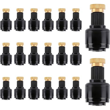 20 boquillas atomizadoras de cobre de 1/4", aspersores de micronebulización de conexión rápida de 6 mm para enfriar jardines, céspedes, huertos y invernaderos. (1/5)