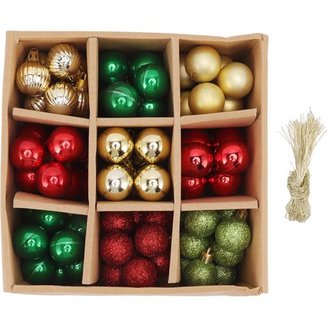 12 Boules de Noël, pendentifs sapin, finition électroplaquée, décoration intérieur extérieur, fêtes de fin d'année (1/5)