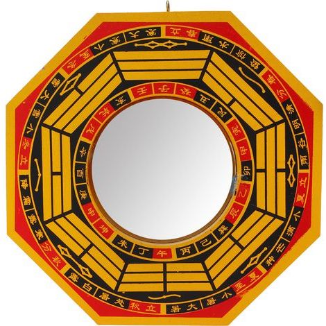8-Zoll-Feng-Shui-Bagua-Spiegel, konvex, aus Holz- und Metallspanplatte, chinesische Dekoration, ideales Einzugsgeschenk (1/5)