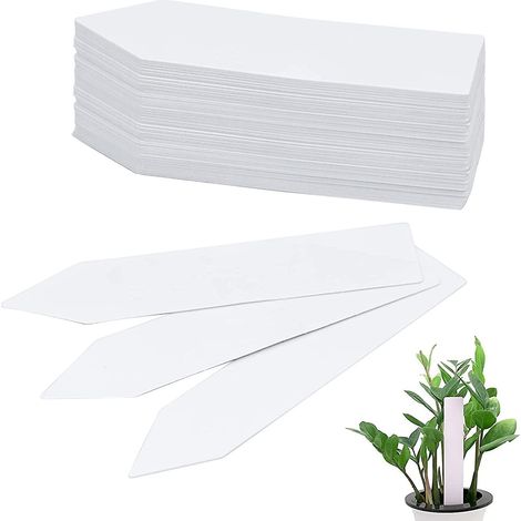 100 Pcs Étiquettes en Plastique de la Plante 10x2cm Étiquettes Jardin Imperméables en Plastique Marqueurs Semis Étiquettes Plante de Pépinière Étiquettes Pot de fleur plantes en PVC (1/5)