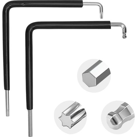 2-teiliges Fenstereinstellwerkzeug-Set: Torx 15 Innensechskantschlüssel, 4-mm-Kugelkopf-Innensechskantschlüssel (1/4)