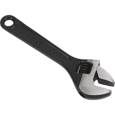Clé à molette réglable en acier 45, moletage large, trou de suspension, usage pro/domestique/industriel, 6 pouces 150 mm. (1/5)