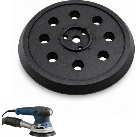 Plateau de ponçage 125 PEX 125 - Pièce de rechange - Plateau de ponçage 125 mm - 8 trous - Pour ponceuse excentrique PEX 125 AE - Noir (1/5)