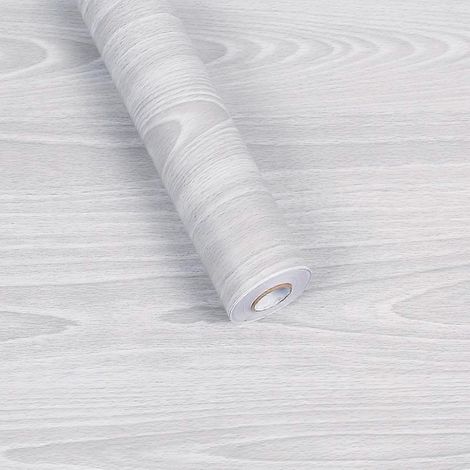 Papier peint autocollant imitation bois, en PVC épais, imperméable, de 45 cm x 10 m.