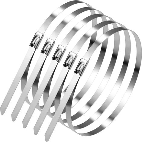 200 attaches de câble en acier inoxydable 30 cm pour la fixation câbles et d'équipements aux (1/5)