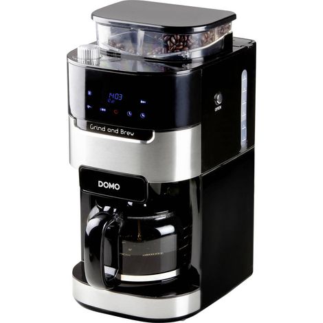 Cafetiere filtre avec moulin intégré - DOMO - DO721K - 900 W - 1,5 L - 12 tasses - 200 g de grains - Ecran LCD - 3 intensités (1/5)
