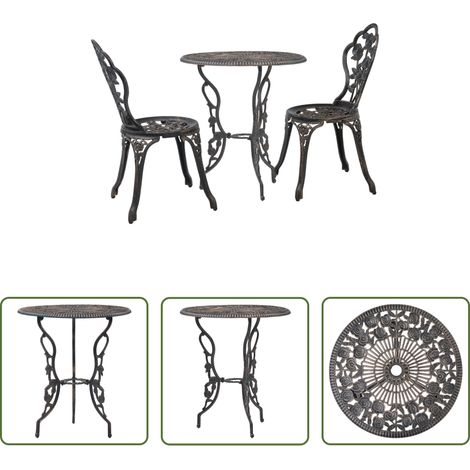 Aluminiumguss - 3-tlg. Bistro-Set Aluminiumguss (1/5)