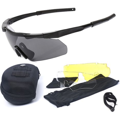Lunettes de tir , lunettes de protection avec verres transparents anti-buée et résistants aux rayures, protection des yeux résistante aux chocs (1/5)