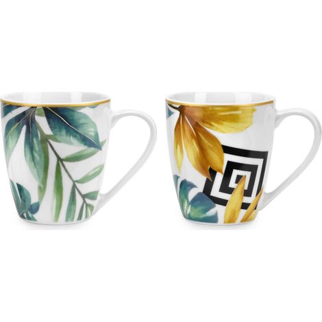 Fade mug Palm porcellana fine decoro tropicale 360 ml (1/2)