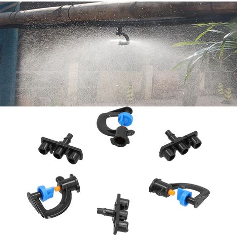 Atomizador de refracción tipo G de 180° para mangueras de 4/7" – Juego de 20 piezas ABS, aspersor automático de riego fino para jardín (1/5)