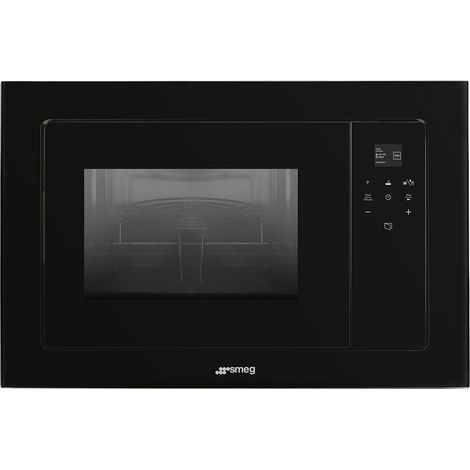 Smeg Linea Microonde FMI120B3 Nero. Posizionamento dell'apparecchio: Da incasso, Tipo di prodotto: Microonde con grill, Capacità interna: 20 L, Potenza Microonde: 800 W, Display incorporato, Tipo d... (1/5)