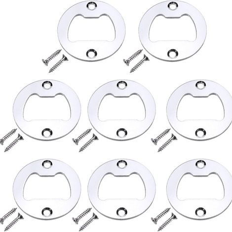 Kit d'accessoires ouvre-bouteilles DIY 16 pièces en acier inoxydable, comprenant vis et autres pièces de quincaillerie.