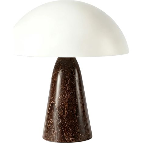 Lámpara de mesa con diseño de seta, compatible con casquillo E14, color negro, enchufe europeo de 220V-240V. (1/2)