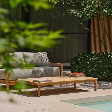Table basse de jardin en teck (1/5)