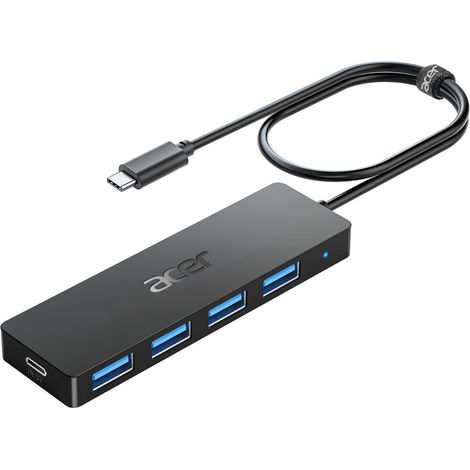 Hub USB C vers 4 Ports USB 3.0, Adaptateur Hub Multiport USB C (Thunderbolt 3), Extension hub pour 15 Plus ProMax, MacBook Pro Air 2023 iMac iPad Pro Air Surface Pro Galaxy S24 (60cm) (1/5)