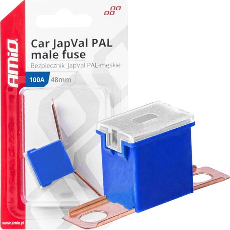 Fusibile per auto maschio Japval PAL 48mm 100A amio-03424 (1/4)