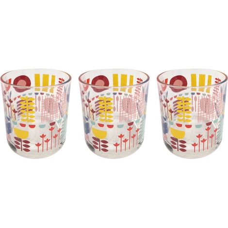 MAURY'S NORDIC BICCHIERI PER ACQUA 3 PZ FANTASIA MULTICOLOR