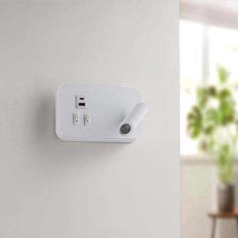 IluminaShop - Aplique de Pared LED Orientable White Square 10W IP20  Blanco Neutro 4000 (1/4)