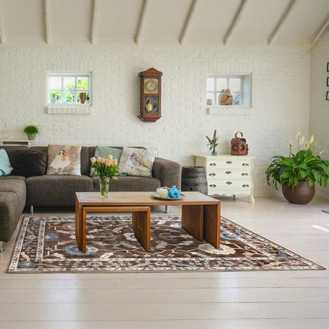 Tappeto Latadami, Punti 640.000 m2 Altezza Pelo 6 mm 100% Polipropilene, Forma Rettangolare, Adatto a Riscaldamento a Pavimento, 230x160 cm Marrone (1/4)