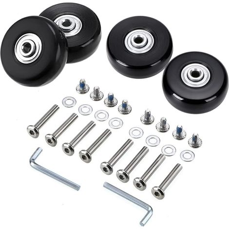 Roulettes De Rechange - 70 mm x 24 mm - Para Maletas - 4 Unidades (1/5)