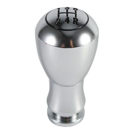 HOXILEELEO - Pomello del cambio-interni universale Eosnow 5 velocità per auto (automatica/manuale), argento (1/5)