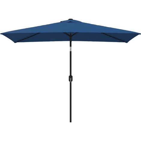 Garden Parasol with Metal Pole 300x200 cm Azure vidaXL (1/5)