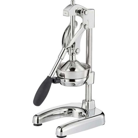 Manual juicer stainless steel hand juicer for 25% more juice low effort professional fruit squeezer 22.5 x 19.5 x 43.5 cm, chrome (1/4)