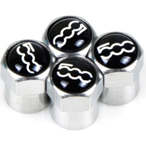 (Style 1) 4 bouchons de valve de pneu en métal compatibles avec les modèles 500 Punto, Abarth, Stilo, Ducato, Palio, Bravo et Doblo. Accessoires auto (1/5)