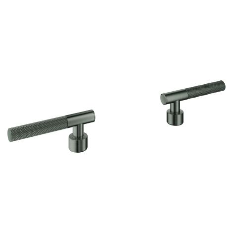 Hebelgriffe Atrio Private C. 48646 Rändelstruktur hard graphite gebürstet (1/2)