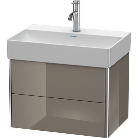 Duravit XSQUARE COMPACT mobile lavabo 397x584x390mm flanella grigio lucido (1/3)