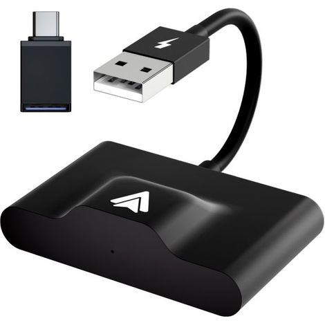 Adaptateur sans fil Android Auto, dongle USB-C/A convertissant Android Auto filaire en sans fil, Plug & Play pour les voitures équipées d'Android Auto en usine (2017+) (1/5)