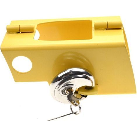 Antivol d'attelage de remorque en acier haute résistance avec cadenas (1/5)