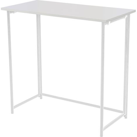 SVITA Schreibtisch Klappbar Schmal Platzsparend Mehrzweck-Computertisch 80x40x76cm Weiß