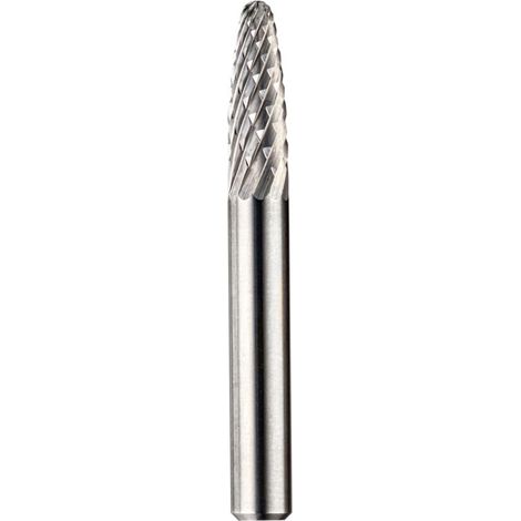 Fraises carbure Rhodius PRO, forme de fraise carbure F (RBF), arc rond, 6 x 18,0 x 6,0 x 50 mm (1/2)
