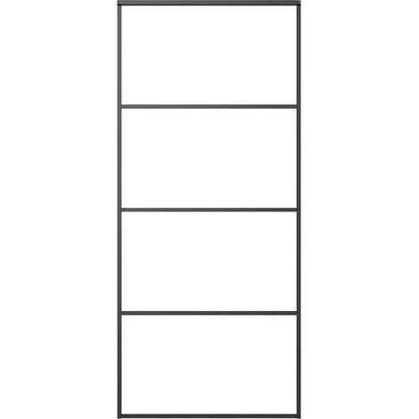 Maison Exclusive - Schiebetür Aluminium und ESG Glas 90x205 cm Sc (1/5)