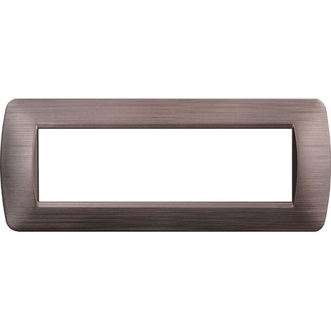 ETTROIT Placca Plastica 7P Colore Bronzo Satinato Compatibile Con Bticino Living Light - LN85710 (1/3)