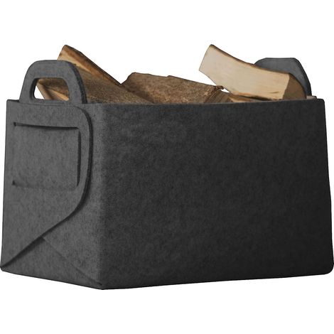 Panier de rangement en feutre noir pour la maison, la chambre ou la buanderie, adapté aux espaces intérieurs et aux routines quotidiennes.-AquaForge (1/5)