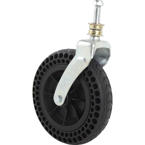 Roue avant de chariot de rechange 8 pouces en caoutchouc TPE antidérapant, pleine, pour roulettes supportant jusqu'à 75 kg (1/5)